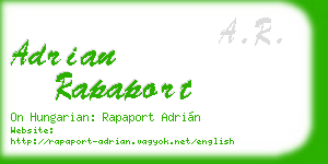 adrian rapaport business card